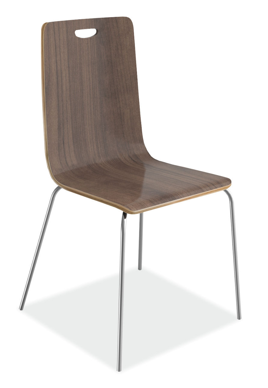 Stacking Wood Cafe Chairs w/ Hand Hole