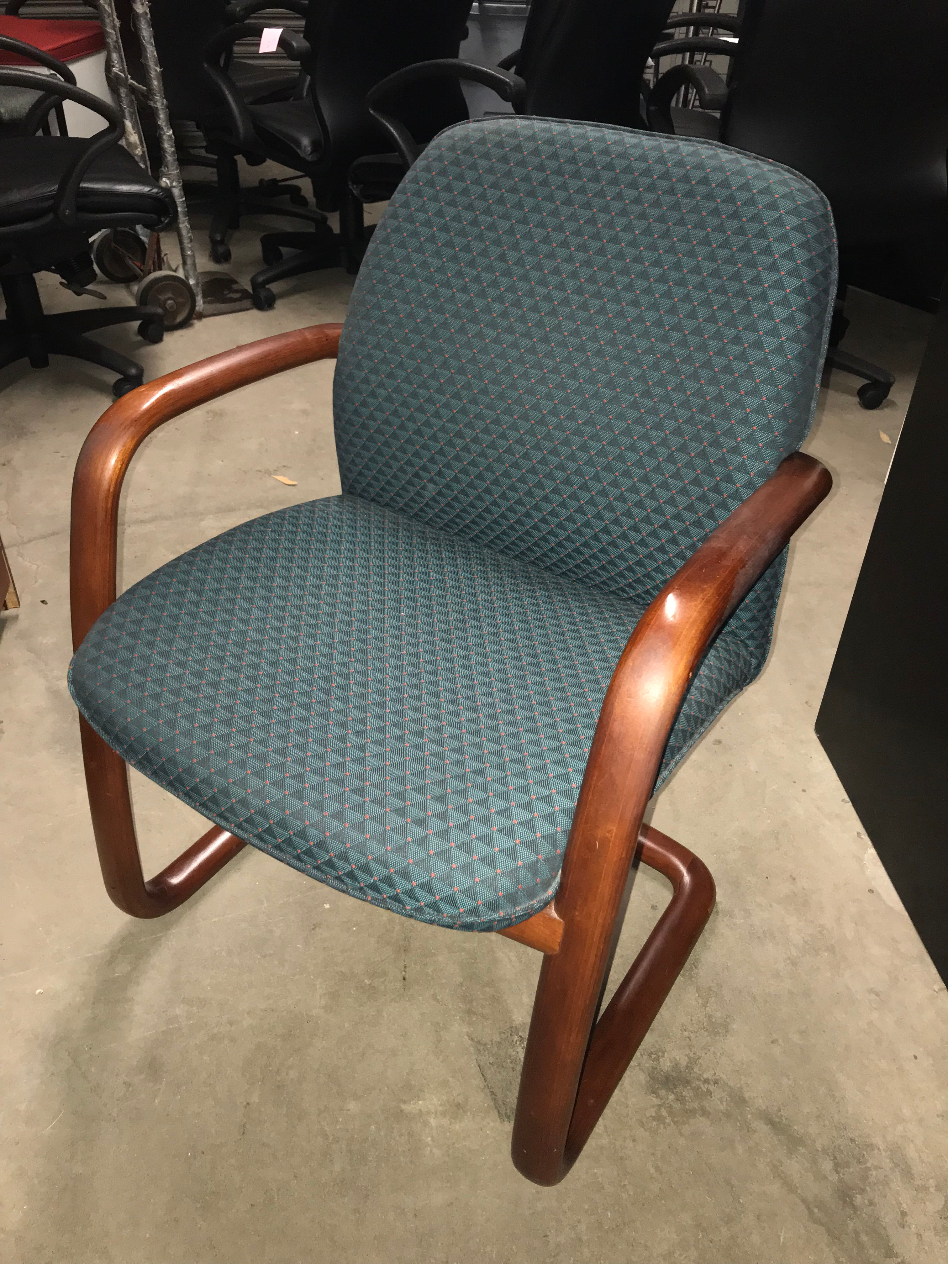 #379, Pre-Owned SMED Wooden Side Chairs with Cantilever Base