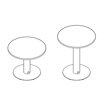 Thumbnail: Cafe Table with Steel Disc Base | 60" Round