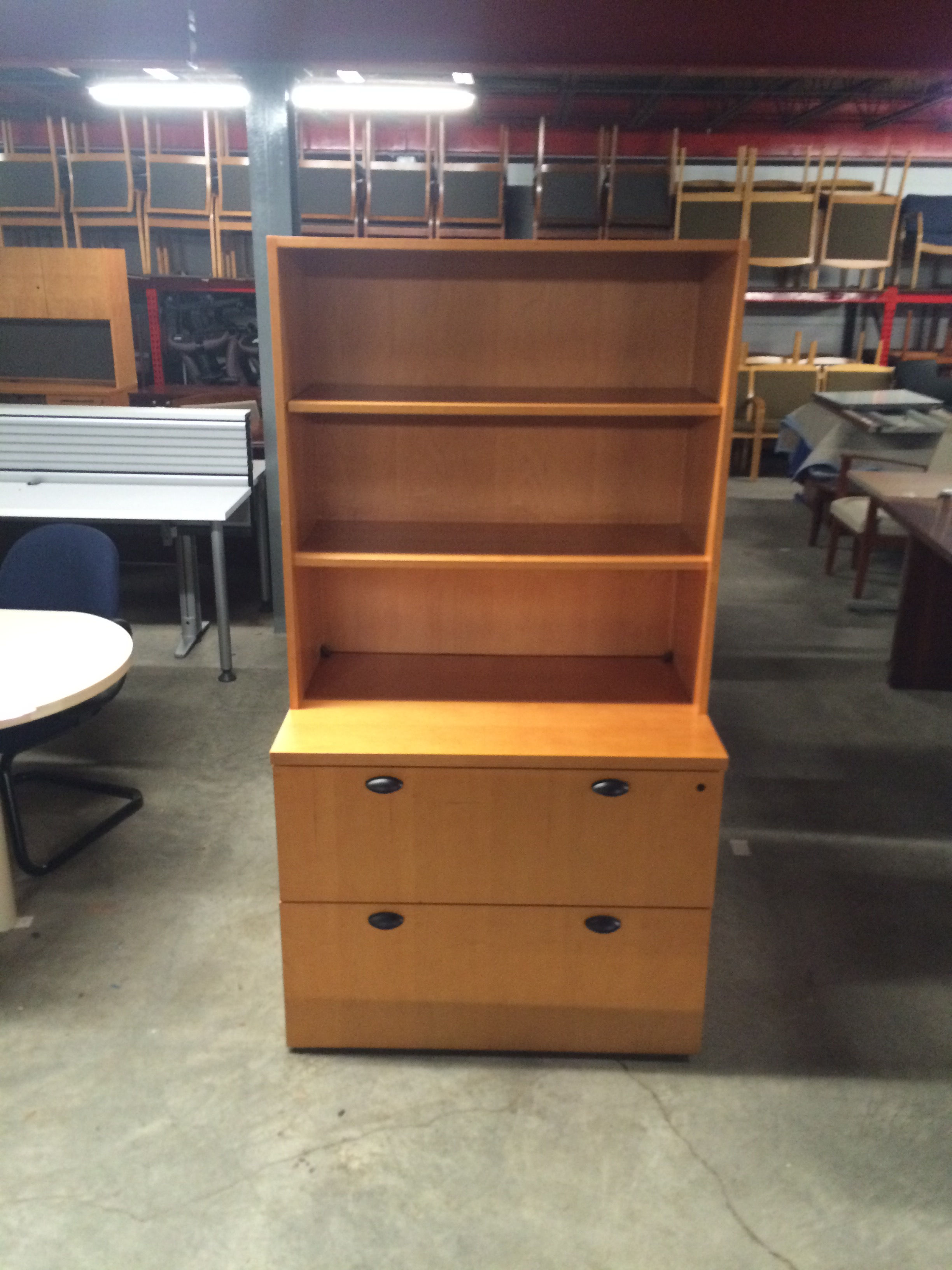 #149, Pre-Owned National 2 Drawer Lateral Files with Hutch