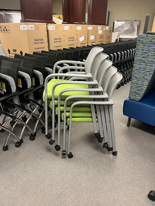 #731, Pre-Owned Allsteel Relate Stacking Chair | Green