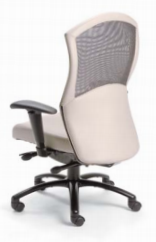 Thumbnail: Posh Mesh Medium High Back Leather Chair