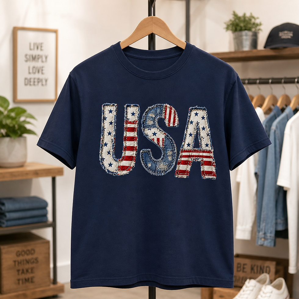 Thumbnail: USA t-shirt in navy