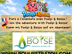 Poulpi & Ratou au Camping de Boÿse - L'AVENTURE AU COEURS DES CAMPINGS Les enfants cherchent des trésors et créent de beaux souvenirs en famille au cœur des campings - POULPI & RATOU Présent depuis janvier 2026 - avec Roka Concepts - www.poulpietratou.com - France - Suisse