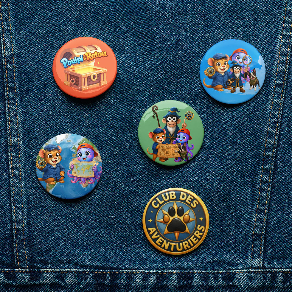 Pins Poulpi & Ratou L'AVENTURE AU COEURS DES CAMPING - Suisse - France - www.poulpietratou.com