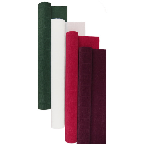 Premium Set 4 pcs of Italian Crepe Paper Rolls, 180 g, Berry Pine