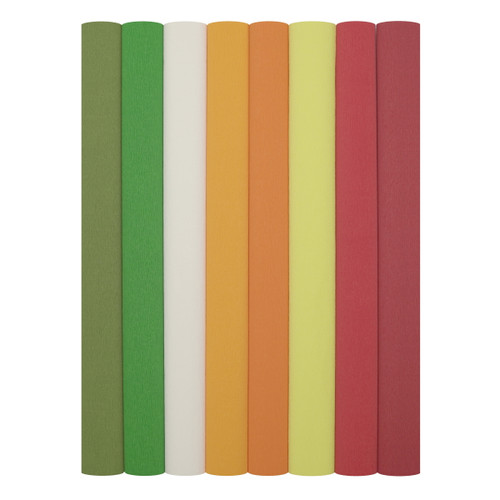 Premium Set 8 pcs of Italian Crepe Paper Rolls, 60g, Summer Set