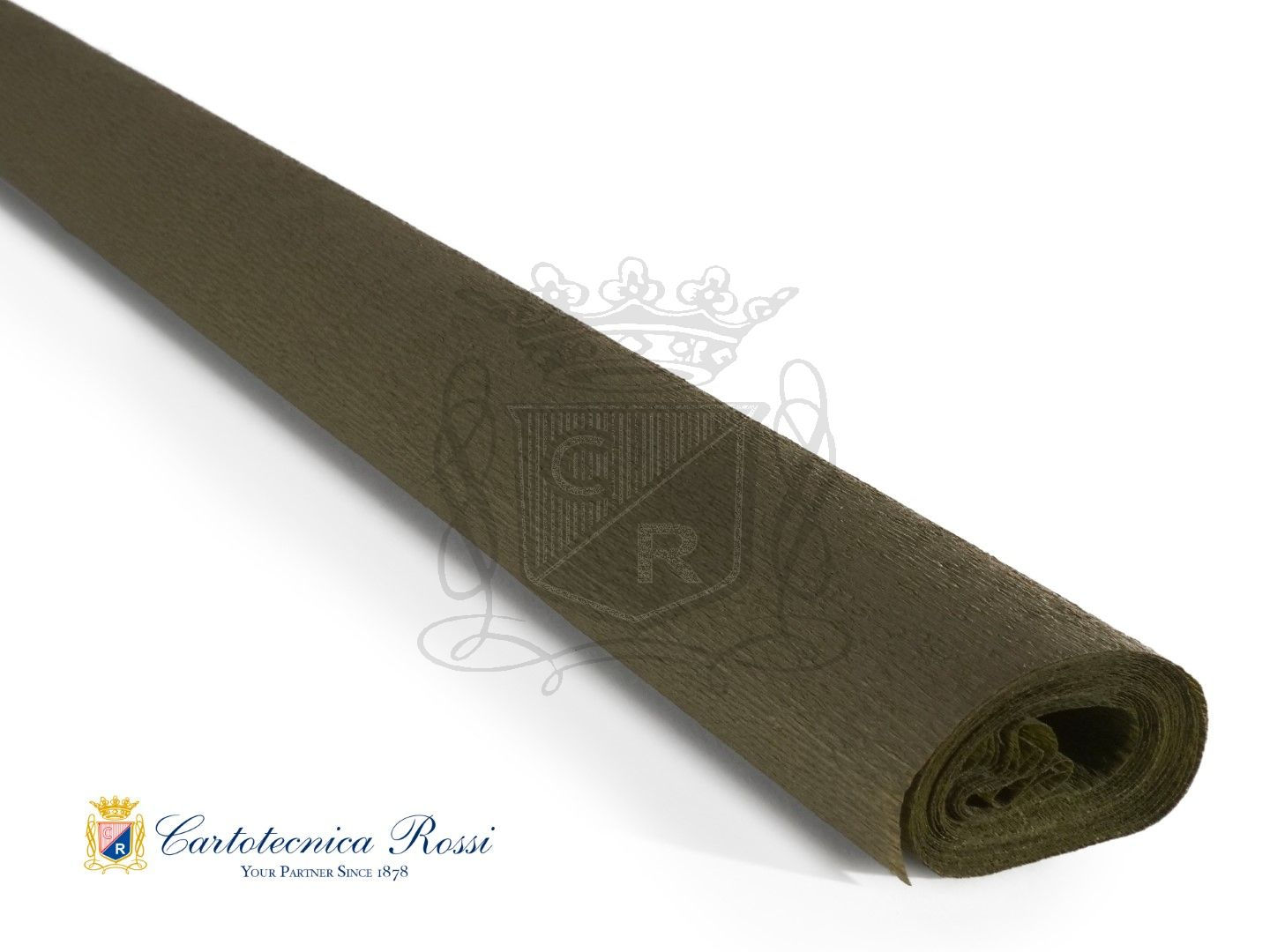 Crepe Paper Roll #234, Italian 60g, Grey-Green