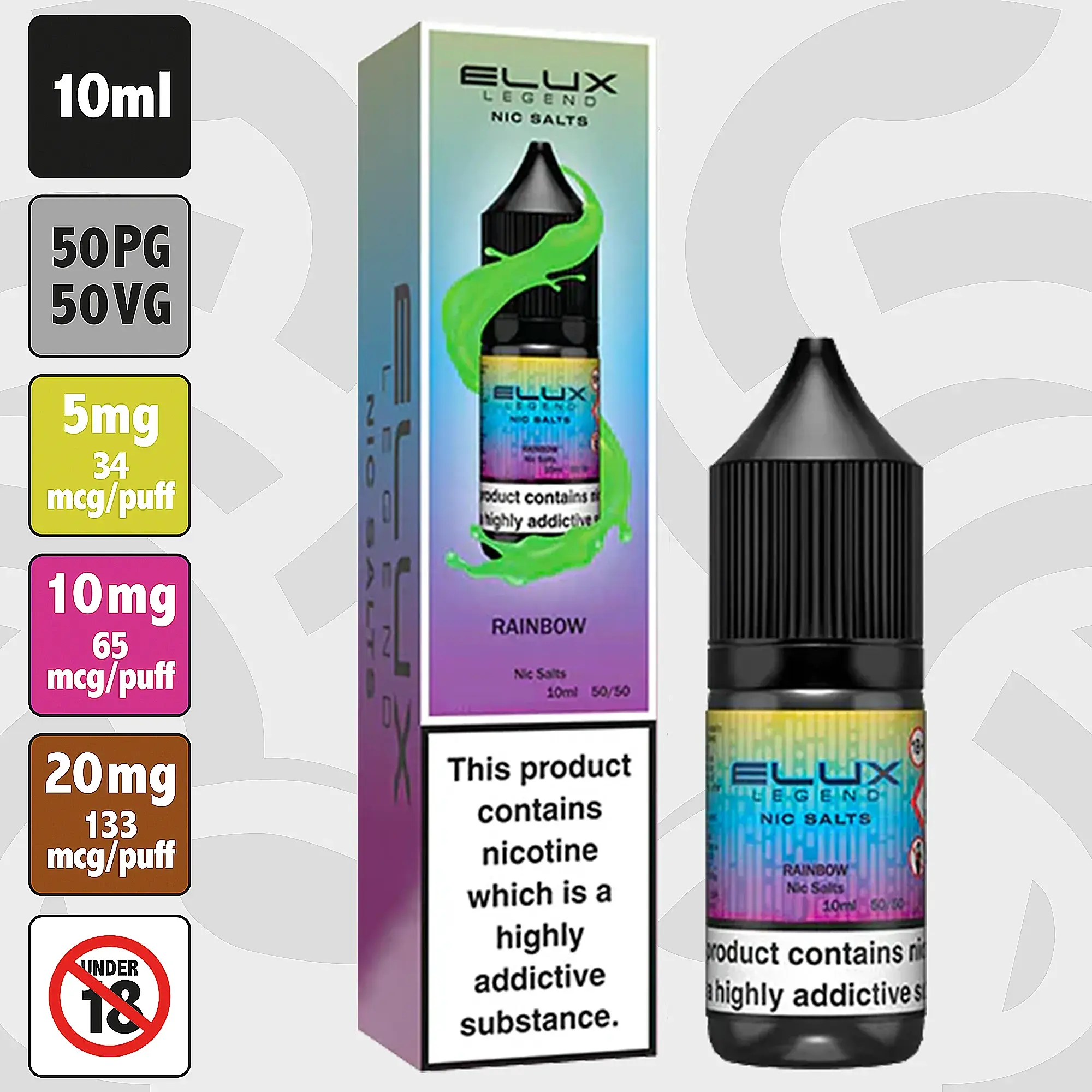 Elux Legend - Rainbow 10ml Nic Salt E-Liquid