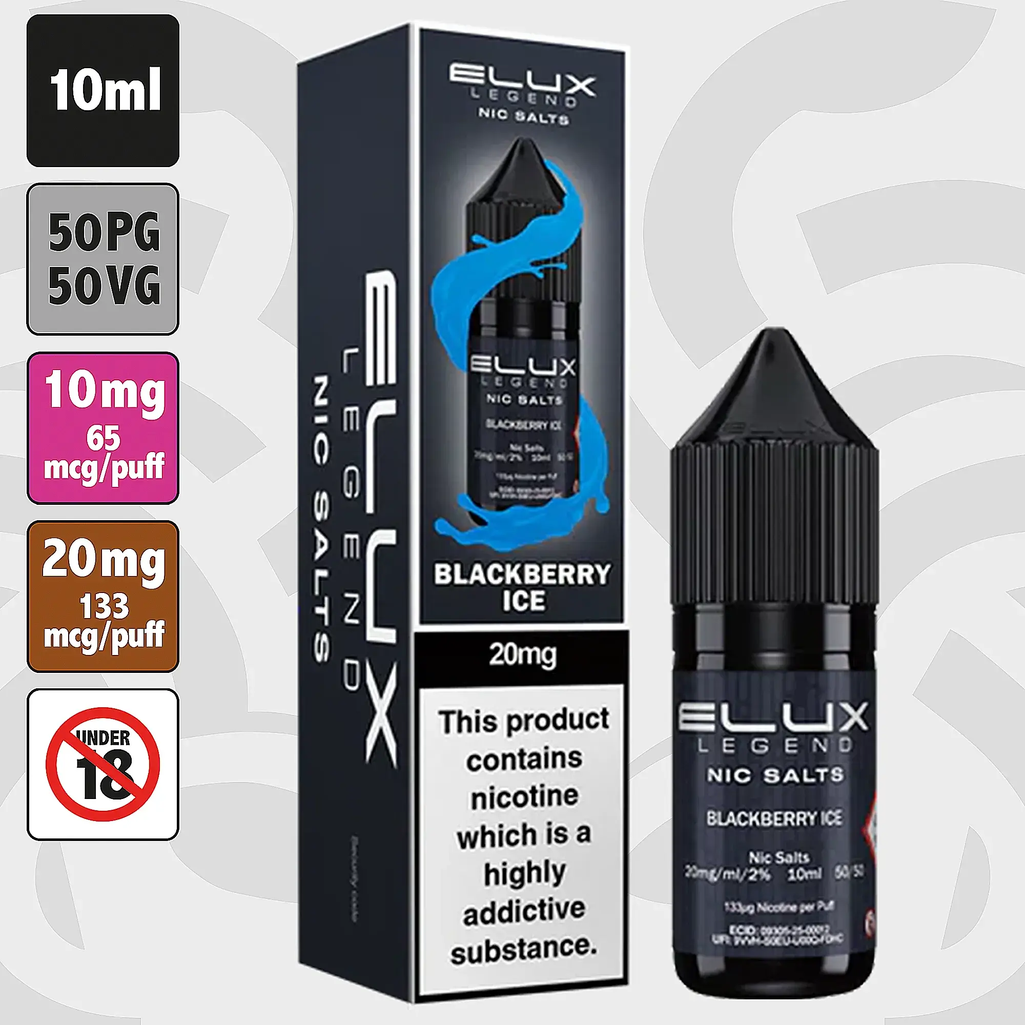Elux Legend - Blackberry Ice 10ml Nic Salt E-Liquid
