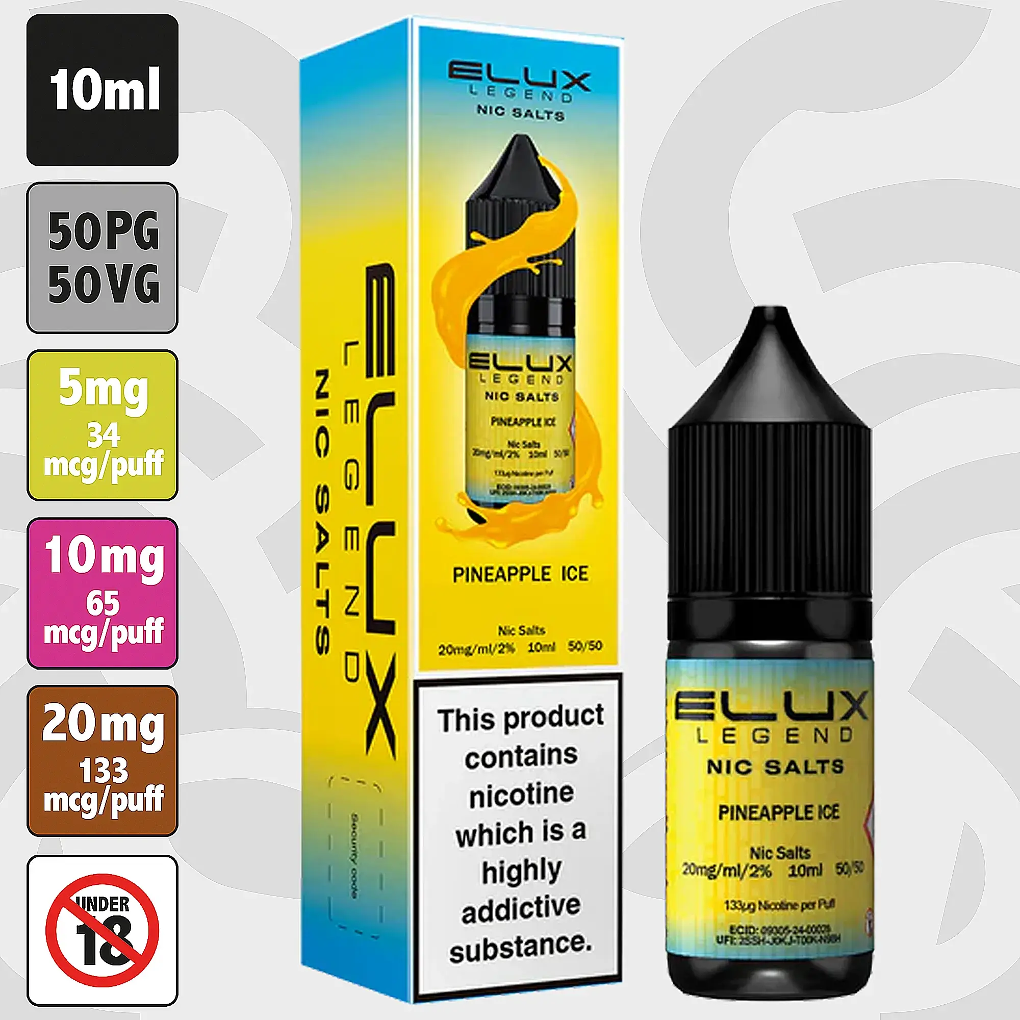 Elux Legend - Pineapple Ice 10ml Nic Salt E-Liquid