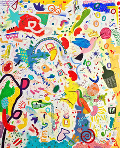 birds, dream, magic, spritirual, abstract painting