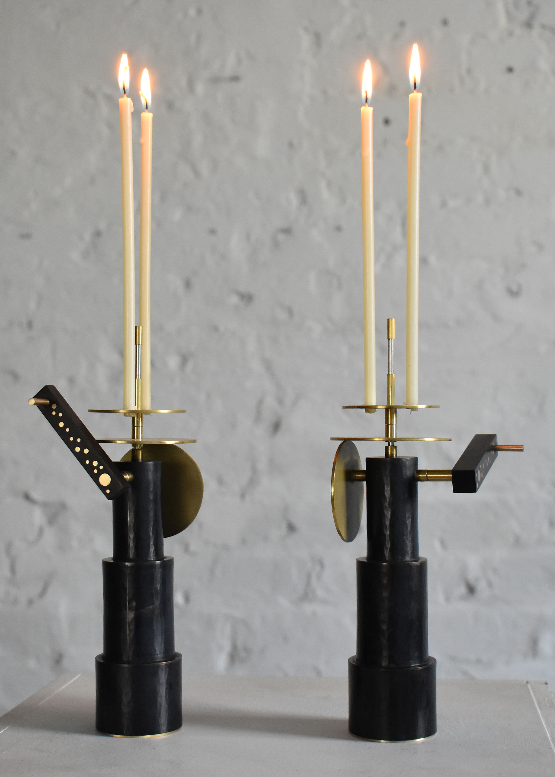 Knights. Black Copper edition. Candleholders.