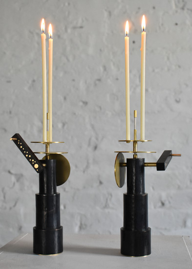 Knights. Black Copper edition. Candleholders.