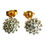 Thumbnail: 9ct Gold Diamond Cluster Stud Earrings Hallmarked