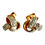 Thumbnail: Close Up Front View 9ct Gold Diamond Stud Earrings