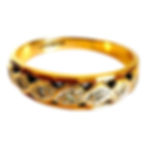 9ct Gold Diamond Ring Close Up View
