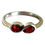 Thumbnail: Red Garnet Infinity White Gold Ring Hallmarked