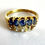 Thumbnail: 18ct Gold Victorian Sapphire Diamond Ring Close Up Front View