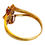 Thumbnail: side view 9ct gold diamond smoky quartz ring