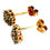Thumbnail: Side view of 9ct Gold Diamond Cluster Stud earrings with butterfly backs