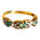 Thumbnail: 9ct Gold Blue Topaz and Diamond Ring Close Up Front View