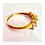 Thumbnail: Side View of Marquise Cut Blue Topaz and Diamond Row 9ct Gold Ring