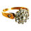 Thumbnail: 9ct Gold Diamond Cluster Ring Close Up Side View of Setting
