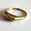 Thumbnail: Side view diamond antique boat ring 18ct yellow gold