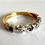 Thumbnail: Front View Close Up of Diamond and Sapphire 9ct Gold Engagement Ring