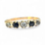 Vintage 9ct Gold Ring Sapphire Cubic Zirconia Hallmarked 1.67 Size N