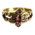 Vintage 9ct Gold Ruby Ring Close Up