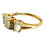 Thumbnail: Side View of 9ct Gold Opal and Diamond Ring