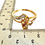Thumbnail: 9ct Gold Smokey Quartz and Diamond Ring Measurements
