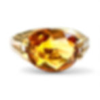 Vintage 9ct Gold Citrine Solitaire Ring Hallmarked 2.16g Size M 1/2
