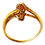 Thumbnail: smoky quartz and diamond 9ct gold diamond ring rear view