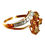 Thumbnail: Side View 9ct Gold Diamond and Smoky Quartz Ring