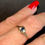 Thumbnail: 9ct Gold Vintage Sapphire and Cubic Zirconia Ring Displayed On Ladies Finger