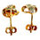 Thumbnail: Rear View 9ct Gold Diamond Stud Earrings