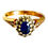 Thumbnail: 9ct Gold Diamond and Sapphire Halo Ring