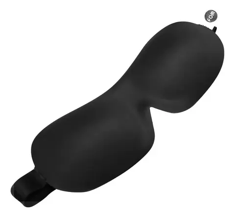 Máscara de Dormir FOM com design ergonômico, ajuste perfeito e velcro confortável. Bloqueia totalmente a luz e oferece conforto sem pressionar os cílios. Ideal para descanso profundo e alívio de Bruxismo e DTM.