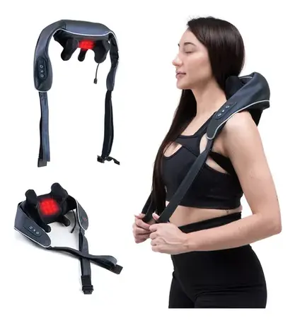 Colete de massagem Intense Relaxshop portátil e sem fio, com aquecimento, ideal para aliviar dores no pescoço e ombros, reduzir estresse e melhorar a qualidade do sono