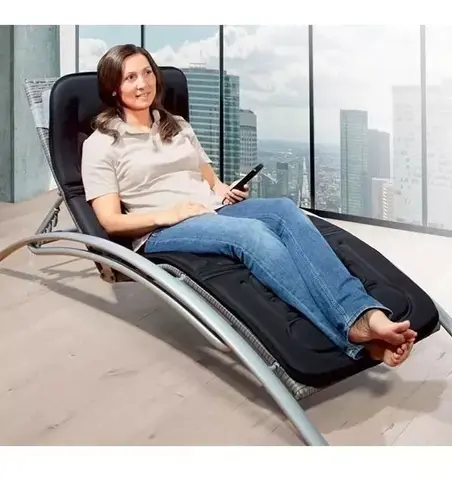 Esteira Massageadora ME100 Bioland, dobrável, com 10 motores, aquecimento lombar e controle remoto.