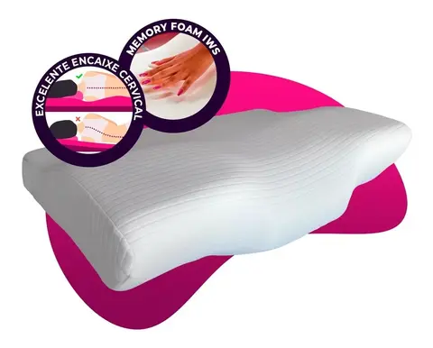 Travesseiro ergonômico Cervical Original® I Wanna Sleep, apoio ideal para pescoço e coluna.