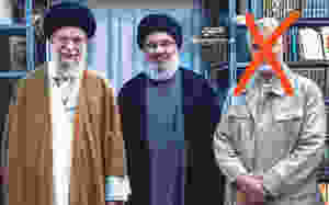 Qassem Sulimani with Hassan Nasrallah and Khameni