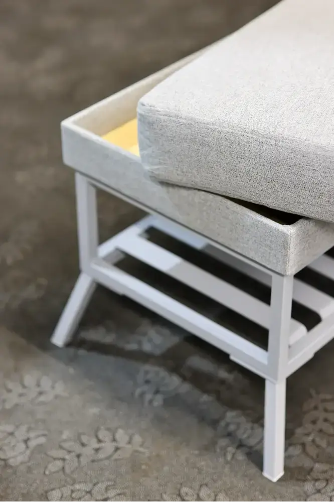 תמונה ממוזערת: ✨ ספסל כניסה משולב מדף נעליים דגם Italy ✨ אפור