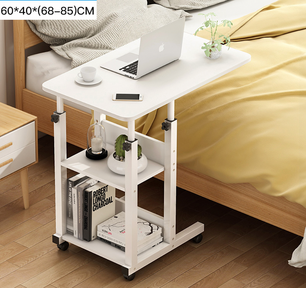 תמונה ממוזערת: שולחן צד למיטה עם מדפים למטה – אחות אילמת