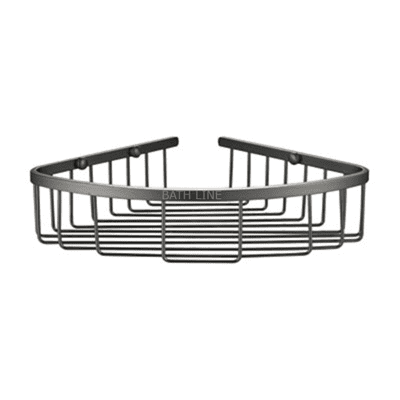 תמונה ממוזערת: סבוניה רשת פינתית מעוגלת לשמפו – פתרון אחסון מעוצב לחדר האמבטיה