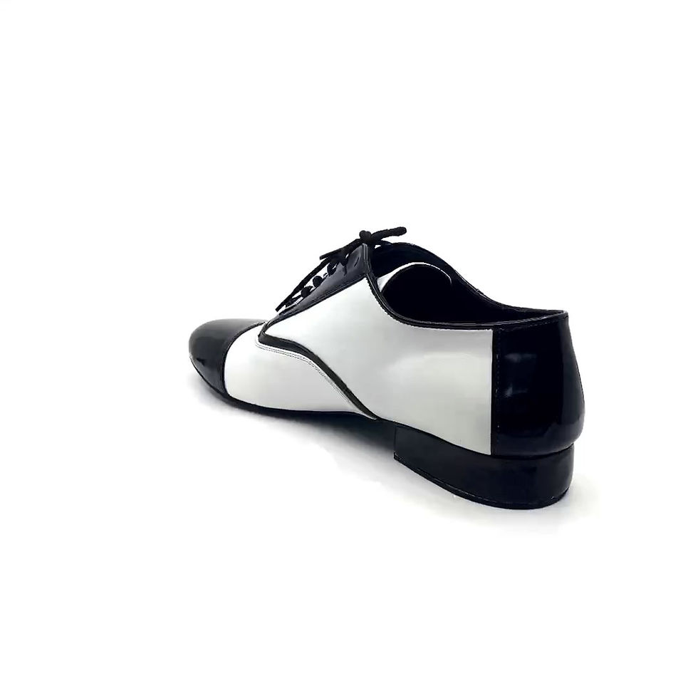 Thumbnail: Flats Black and White Shine | Flat Dance Shoes for Women