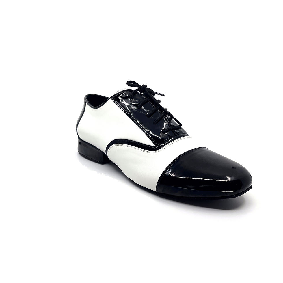 Miniatura: Flats Black and White Shine | Flat Dance Shoes for Women
